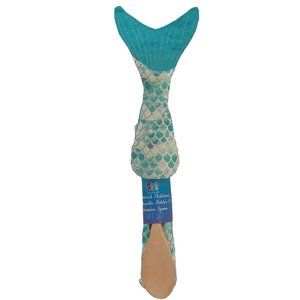 dei Mermaid Tail Dish Towel w/ Wooden Spoon and Pan Handle Holder. Gift set.